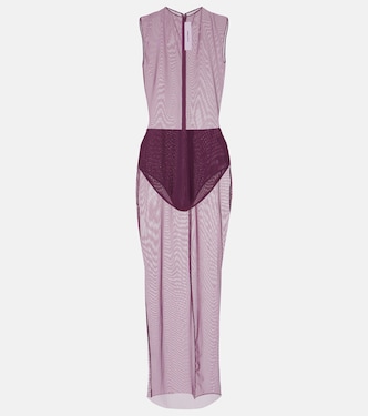 Robe midi en résille | Alex Perry