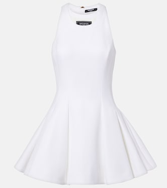 فستان قصير بياقة ستايل هالتر | Balmain