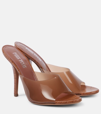 Lorena 100 PVC and leather mules | Paris Texas