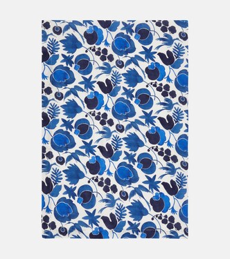 Wildbird Blu Medium linen tablecloth | La DoubleJ