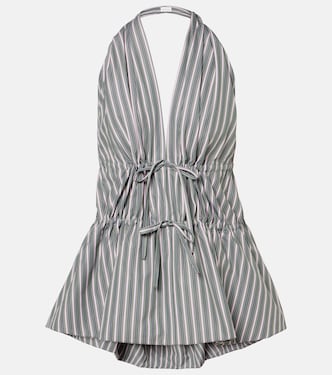 Striped halterneck cotton top | Dries Van Noten