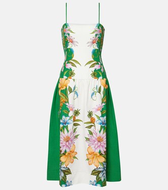 Robe midi Sweet Bloom en lin mélangé | Farm Rio