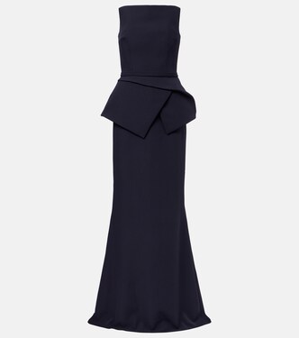 Belted crêpe gown | Safiyaa