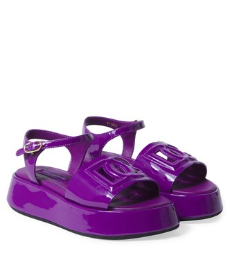 DG patent leather platform sandals | Dolce&Gabbana Kids