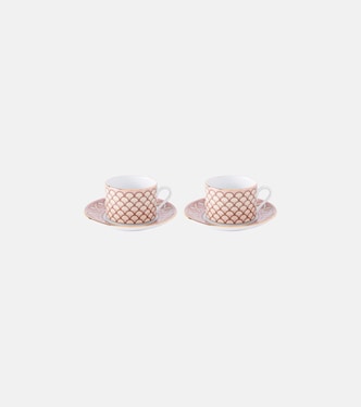 Impero set of 2 porcelain teacups and saucers | La DoubleJ