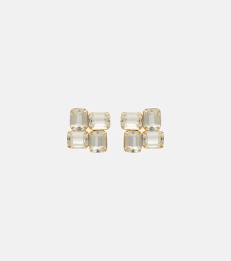 Piccolo embellished gold-plated earrings | Jennifer Behr
