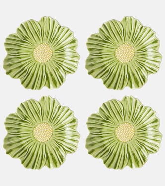 Maria Flor Cosmos set of 4 ceramic plates | Bordallo Pinheiro