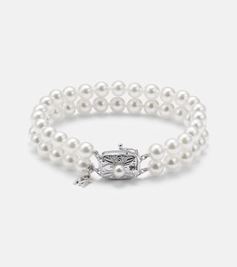 18kt white gold bracelet with pearls | Mikimoto
