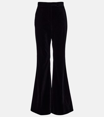 Cotton velvet flared pants | Valentino