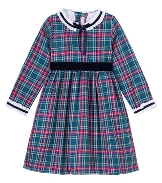 Clarisa tartan cotton-blend dress | La Coqueta