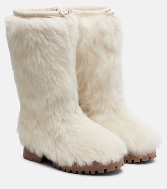 Shearling mid-calf boots | Yves Salomon