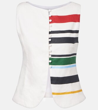 Genova striped linen top | Cala de la Cruz
