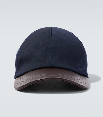 Leather-trimmed wool baseball cap | Berluti