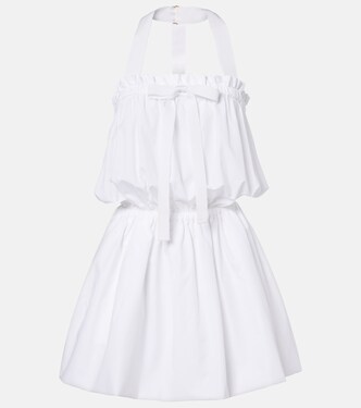 Halterneck cotton minidress | Patou
