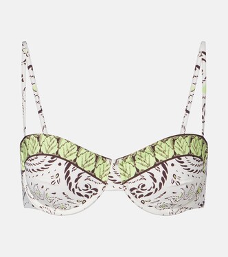 Printed bikini top | Tory Burch