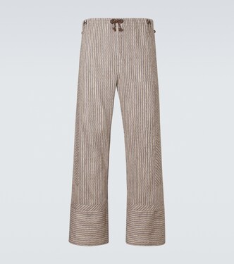 Kyan cotton and linen-blend straight pants | Kiko Kostadinov