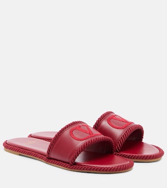 VLogo leather espadrille sandals | Valentino Garavani