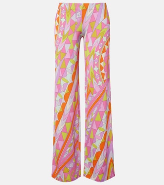 Pantaloni Manuba flared in jersey e raso | Pucci
