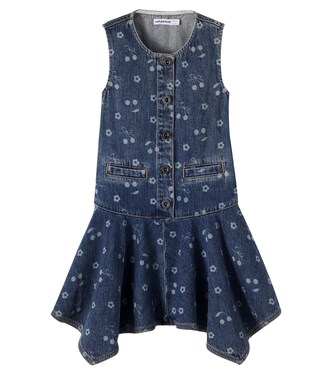 Printed denim dress | Self-Portrait Kids