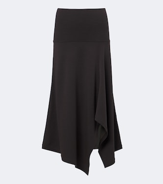 Asymmetric wool-blend midi skirt | Lemaire