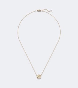 Sculpted Cable 18kt gold pendant necklace with diamonds | David Yurman