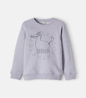 Logo cotton jersey sweatshirt | Stella McCartney Kids