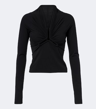 Allanah gathered jersey top | Rick Owens