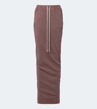 DRKSHDW Pull On Pillar cotton maxi skirt | Rick Owens