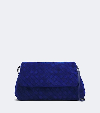Giorno Intrecciato suede shoulder bag | Bottega Veneta