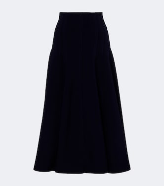 Velvet midi skirt | Norma Kamali