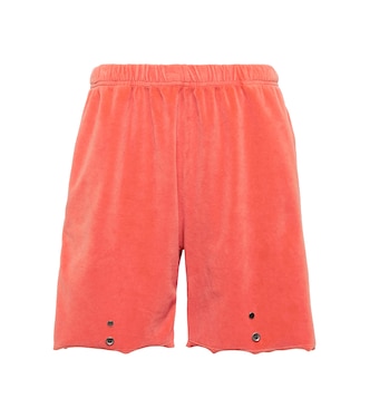 Snap Front velour shorts | Les Tien