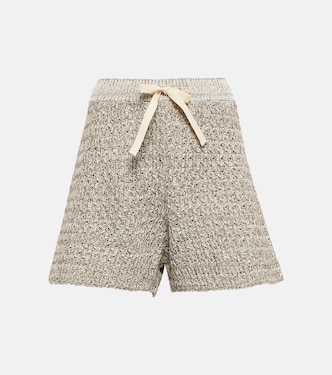 Open-knit cotton-blend shorts | Jil Sander