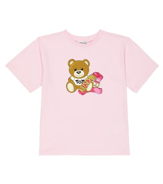 Printed cotton-blend T-shirt | Moschino Kids