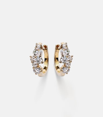 Huggie 14kt gold earrings with diamonds | Sydney Evan