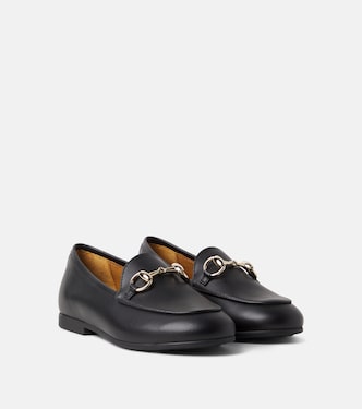 Horsebit leather loafers | Gucci Kids