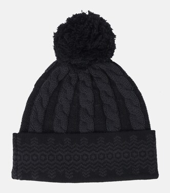 Bobble cable-knit wool beanie | Perfect Moment
