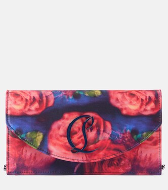Loubi54 floral satin crêpe clutch | Christian Louboutin