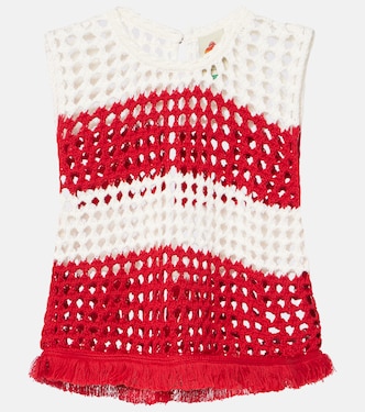 Striped crochet cotton vest | Farm Rio