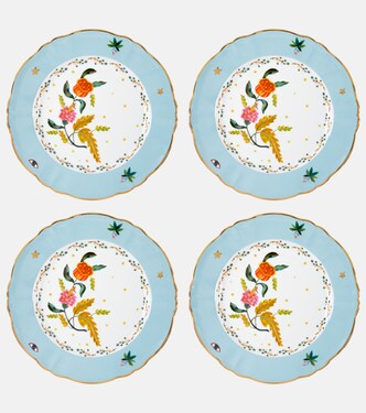 Fabula Profumo set of 4 porcelain dinner plates | Bitossi