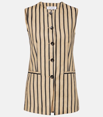 Rodeo striped linen and cotton-blend top | Max Mara