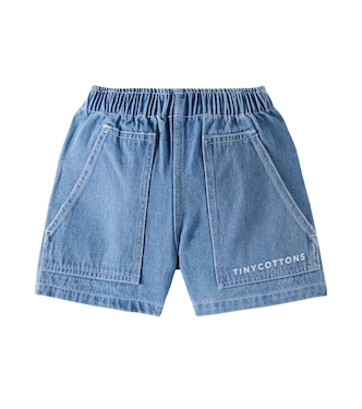 Logo denim shorts | Tinycottons