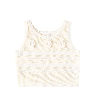 Raya floral-appliqué cotton vest | Louise Misha