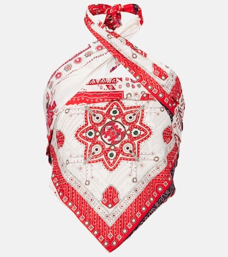 Feyza halterneck printed cotton top | Marant Etoile