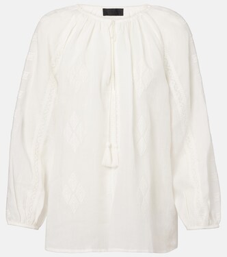 Embroidered ramie blouse | Nili Lotan