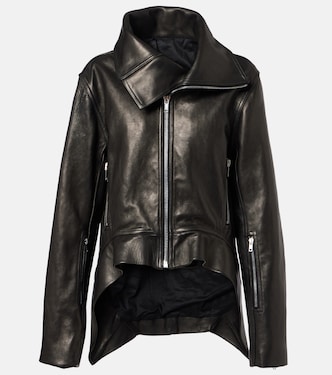 Chaqueta asimétrica de piel | Rick Owens