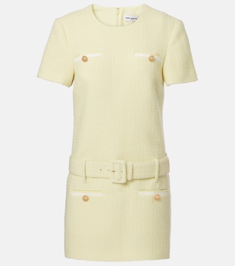 فستان قصير من البوكليه بحزام للخصر | Self-Portrait