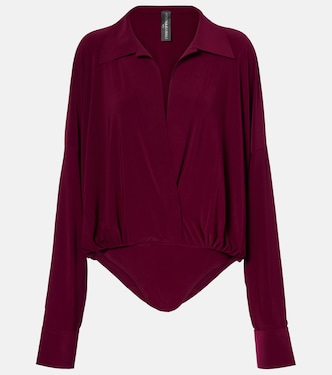 绉纱连体紧身衣 | Norma Kamali