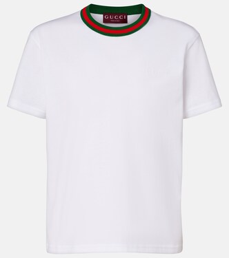 Webstripe cotton jersey T-shirt | Gucci
