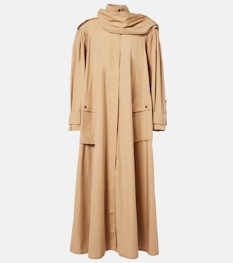 Scarf-detail cotton coat | Chloé