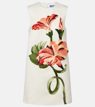 Yvonne floral-appliqué minidress | Leo Lin